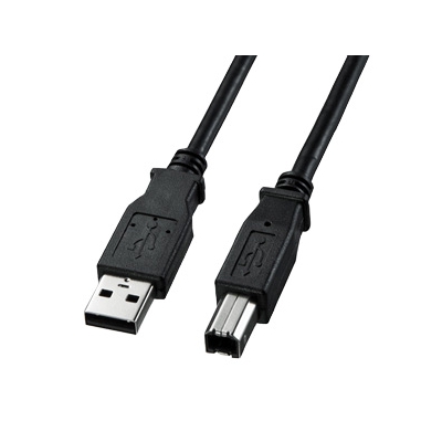 USB2.0ケーブル スタンダードコネクタタイプ 長さ1.5m ブラック