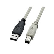 USB2.0ケーブル スタンダードコネクタタイプ 長さ2m ライトグレー