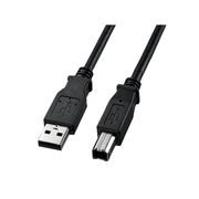 USB2.0ケーブル スタンダードコネクタタイプ 長さ1.5m ブラック