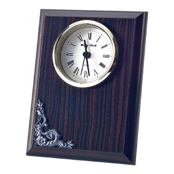 （クロック／ウォッチ）（記念時計／オリジナル）黒檀調記念時計 ビッグI KT-450