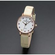 正規品AMORE DOLCE腕時計アモーレドルチェ AD18301-PGWH/BE ラウンド 革バンド レディース腕時計