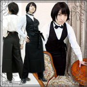 1160D★ML■送料無料■ ＭＥＮＣＡＦＥ制服　色：黒　サイズ：男性用のＳ/Ｍ/Ｌ