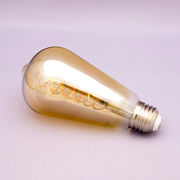 LEDスパイラルフィラメント電球【4W/E26 エジソンランプ型シャンデリア電球 AMBER】バルブ