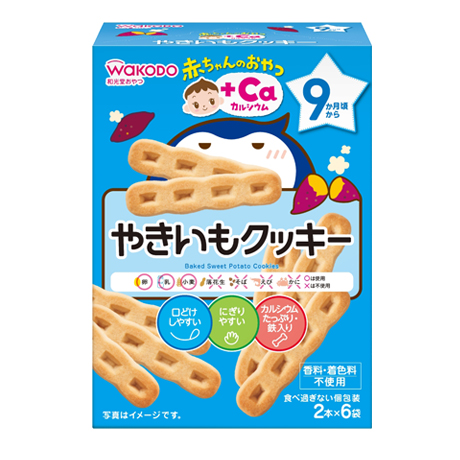 アサヒグループ食品（WAKODO） 赤ちゃんのおやつ+Ca やきいもクッキー