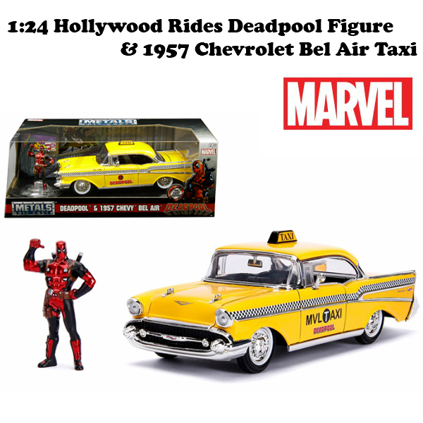 1:24 Hollywood Rides Deadpool TAXI with Deadpool Figure【 デッドプールミニカー】