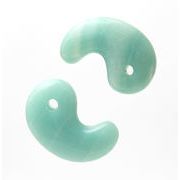 古代勾玉　アマゾナイト　16ｍｍ×11mm　品番：9894