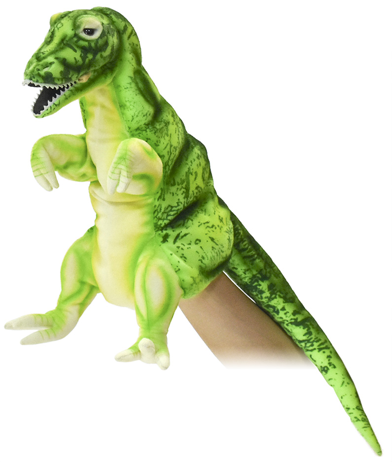 【別途送料】 HANSA 製品『ハンドパペット　ティラノサウルス　グリーン50』【7758】