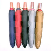 【日本製】【折りたたみ傘】甲州産先染め朱子格子市松柄2段式日本製折畳傘