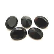 天然石　ルース　卸売/ オニキス　ブラックアゲート(blackagate)　オーバルカット 5サイズ
