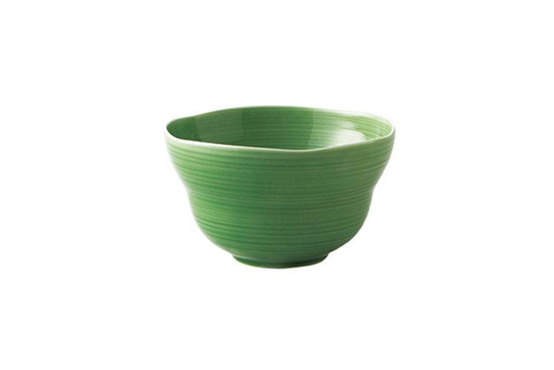 小田陶器 櫛目(kushime) 11.5cm小碗 緑釉[美濃焼]