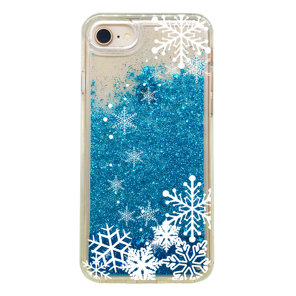 iPhone8 iPhone7 6/6S 対応 CuVery グリッター ソフト ケース 雪の結晶