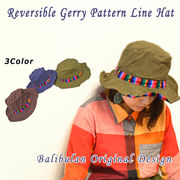 リバーシブルゲリ柄ラインハット ハット リバーシブル ゲリ柄 レディース ワイヤー入り