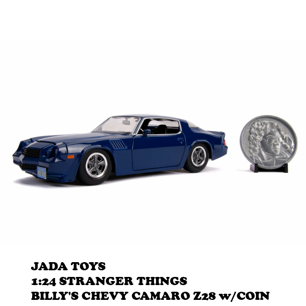 Jada 1 24 Stranger Things Billy S 1979 Chevy Camaro Z28 W Coin Die Cast 31110 - billy s stranger things z28 camaro roblox