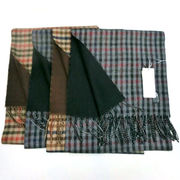 【ストール】【マフラー】ユニセックス日本製リバーシブルウールマフラー