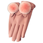 手袋 グローブ ニット 5本指 厚手 レディース 防寒 かわいい 少女