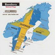Bandiera (バンディエラ）ダイカットクリアステッカー スウェーデン 14079 (BCST-007)