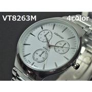 VITAROSOメンズ腕時計　メタルウォッチ　日本製ムーブメント　クロノデザイン