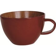 木製　赤内スリ　刷毛目　スープカップ