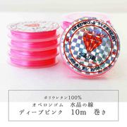オペロンゴム　シリコンゴム　水晶の線　カラーNo.17　ディープピンク　10個セット　10m巻　ポリウレタン