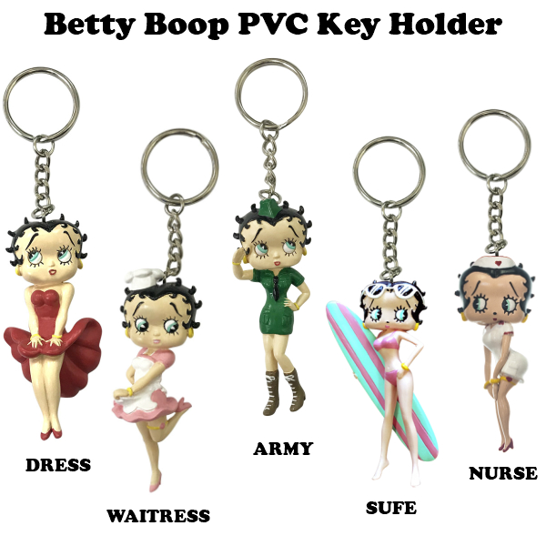 BETTY BOOP PVC KEY HOLDER 【ベティブープ PVC キーホルダー】【5種チョイス】