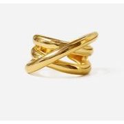 変形透かし個性指輪｜銅に純金メッキ