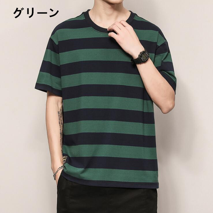 メンズtシャツ 半袖tシャツ ボーダー ラウンドネック アパレル 株式会社 シャローム 問屋 仕入れ 卸 卸売の専門 仕入れならnetsea