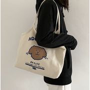 エコバッグ　トートバッグ　肩掛け　キャンバス　犬　カワイイ