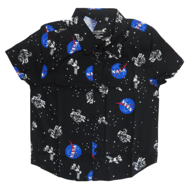 キッズ 半袖プリントシャツ  NASA SPACE