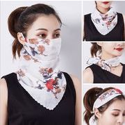 スカーフ 2020新作 レディーススカーフ マスクスカーフ 日焼け止め 防塵 花粉対策 UVカット 30色展開