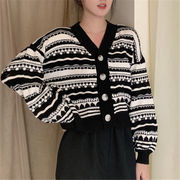 おしゃれの必需品 韓国ファッション コート トップス ギャザリング ニット カーディガン セーター
