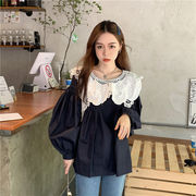 高品質新入庫！韓国ファッション 小さい新鮮な 長袖 秋 デザインセンス 新品 ラウンドネック 怠惰な風