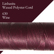 ワックスコード LINHASITA社製 ワイン/太さ0.75mm 長さ約210m/ ロウ引き紐 #630