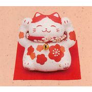 【新登場！安心の日本製！慶寿の贈り物にも！ほっこりかわいいお飾り】ちぎり和紙 寿満福ねこ