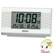 目覚まし時計 電波時計 デジタル アラーム カレンダー 温度計 湿度計 スヌーズ　おしゃれ　セイコー SE