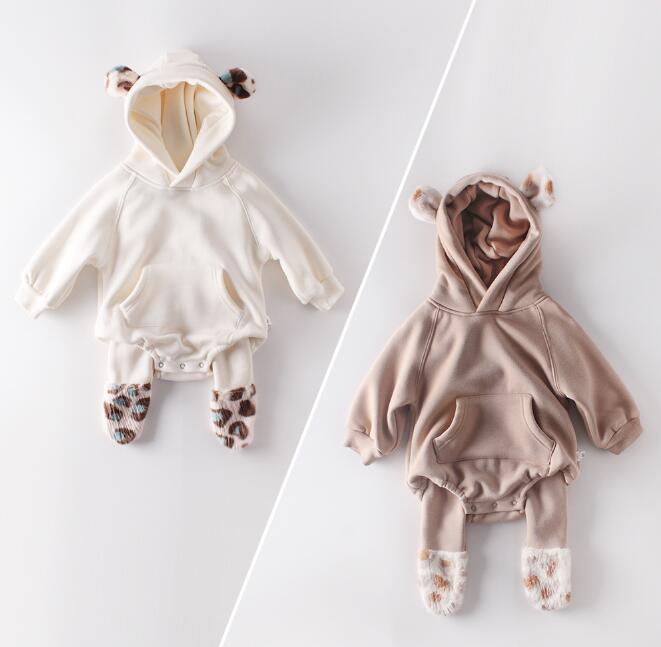 新品♪ベビー服 ロンパース&レギンス 裏起毛付き♪身長向け66-90