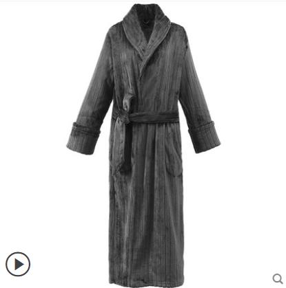 ナイトガウン メンズ フランネル バスロブ 裏起毛パジャマ ロングスタイル 厚みをつける アパレル 合同会社 サムズアップ 問屋 仕入れ 卸 卸売の専門 仕入れならnetsea