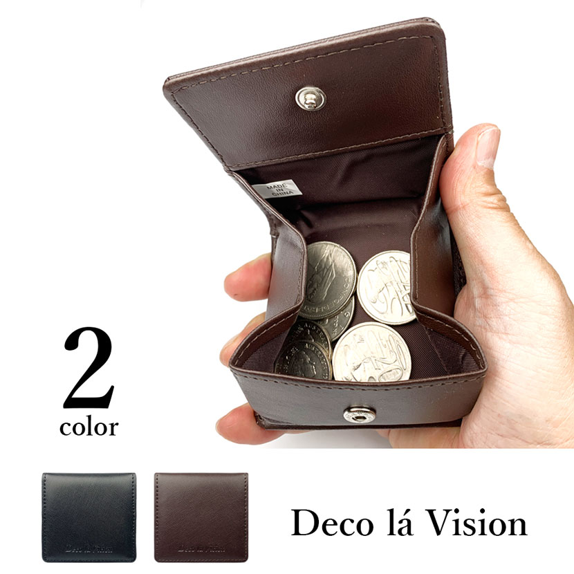 【全2色】Deco la vision デコラヴィジョン エンボスレザー ボックスコインケース