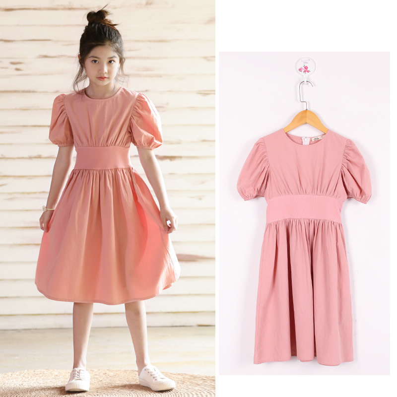 女の子 パフスリーブワンピース ラウンドネック プリンセスドレス ガールズ ジュニア キッズ 子供服 アパレル ゼットジー 株式会社l K 問屋 仕入れ 卸 卸売の専門 仕入れならnetsea