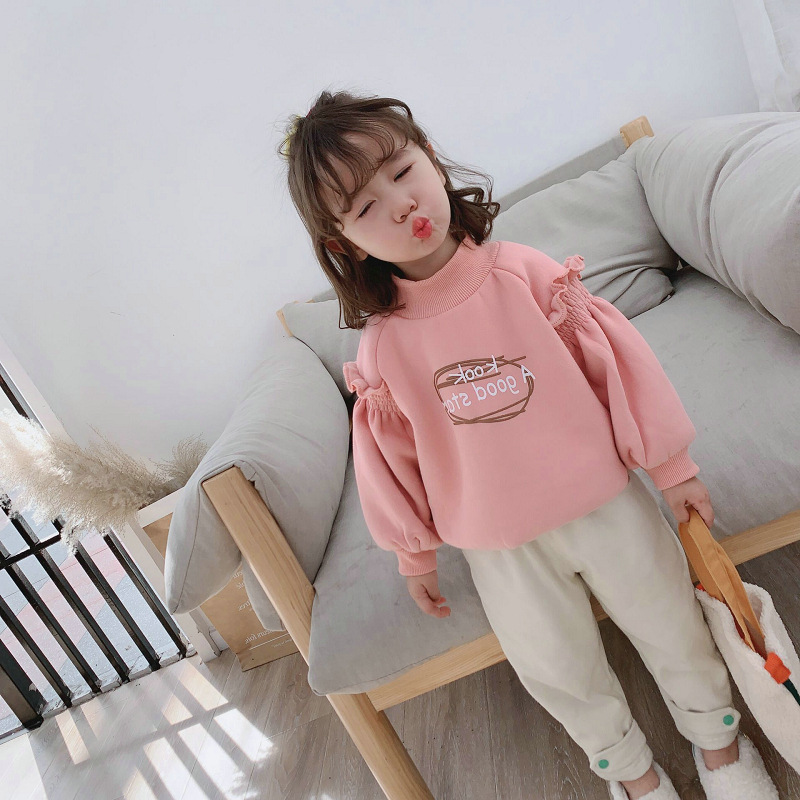秋冬新作 韓国子供服 女の子 トレーナー フーディ スウェット 裏起毛 プルオーバー フリル ボア 7 15 アパレル Btd Engi 株式会社 問屋 仕入れ 卸 卸売の専門 仕入れならnetsea