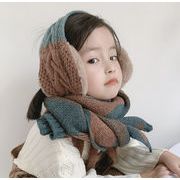 秋冬ファッション　キッズ　女の子　マフラー　襟巻き　韓国風　 耳カバー　ニットマフラー