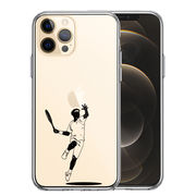 iPhone12 Pro 側面ソフト 背面ハード ハイブリッド クリア ケース テニス