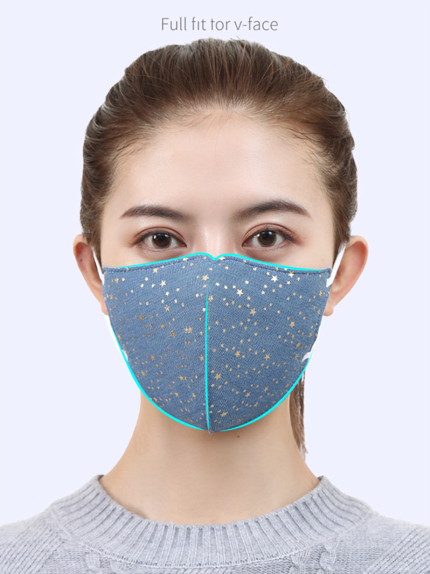 デニム ファッションマスク 洗えるマスク 立体マスク 防寒 花粉症対策 uvカット ウィルス対策 防塵 秋冬