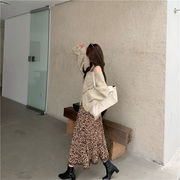 タイムセール限定価格 韓国ファッション 粗いウール 厚手 Vネック セーター 花柄 キャミ・ベアワンビス
