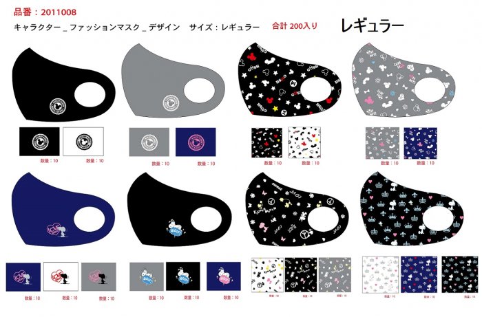 キャラクター ファッションマスク３p レギュラー 雑貨 中部商事 株式会社 問屋 仕入れ 卸 卸売の専門 仕入れならnetsea