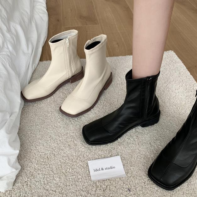 秋の新型韓版東大門秋冬方頭低とチェルシー短靴マルティンス靴女靴騎士靴 アパレル 株式会社 シャミル 問屋 仕入れ 卸 卸売の専門 仕入れならnetsea