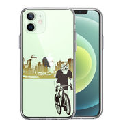 iPhone12 側面ソフト 背面ハード ハイブリッド クリア ケース スポーツサイクリング　男子2