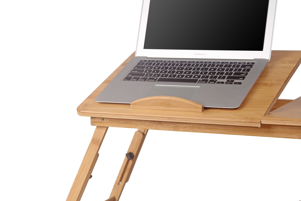 ノートパソコン デスク 折りたたみ式 竹製 ベッドテーブル タブレット