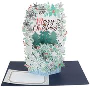【カード】クリスマス ポップアップカード スノーフレーク