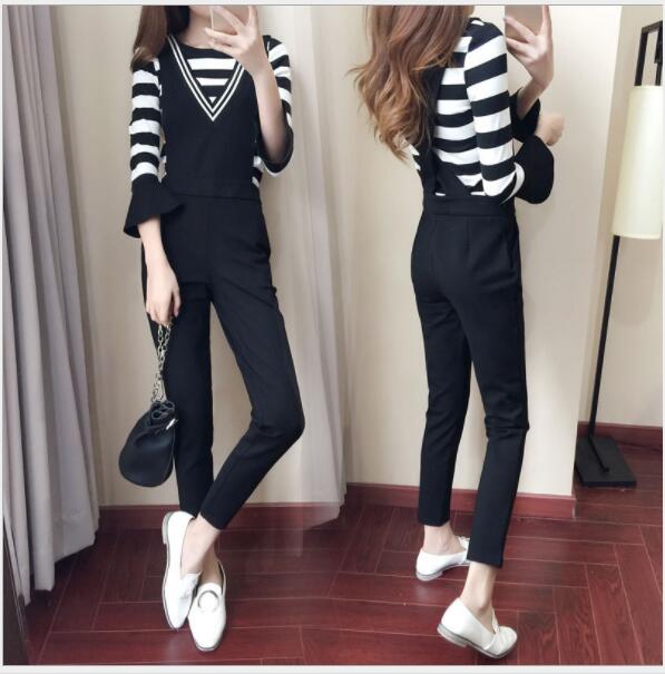 韓国風 早春 ｔシャツ ボーダー柄 フレア袖 バックパンツ 上下セットアップ レディース2点セット アパレル 中天国際 株式会社 問屋 仕入れ 卸 卸売の専門 仕入れならnetsea
