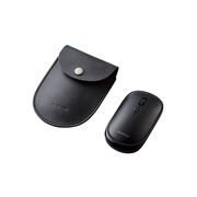 エレコム BlueLEDマウス/薄型/Bluetooth対応/4ボタン/ポーチ付/ブラック